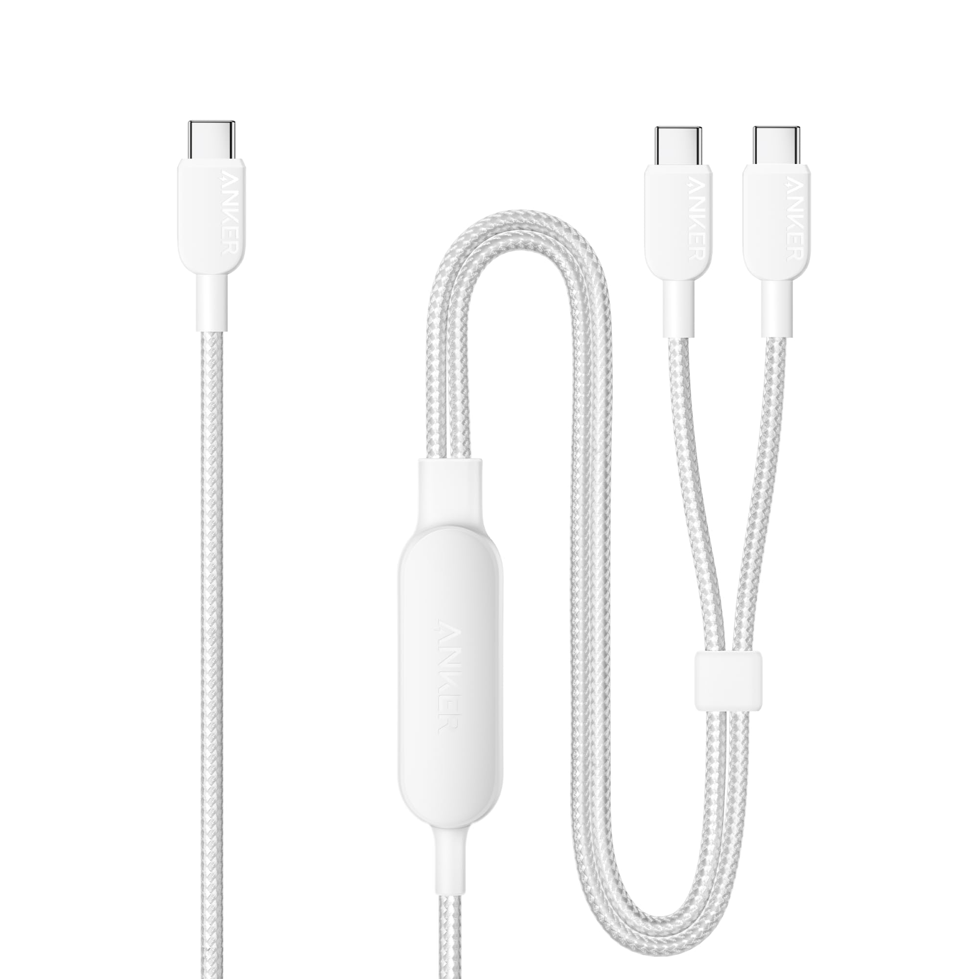 Anker Cable,6FT 2-in-1 USB C to USB C Cable 140W Max,Fast Charging for iPhone 16/16 Pro Max/15 Series,MacBook Air/Pro,and More(Braided,Black)